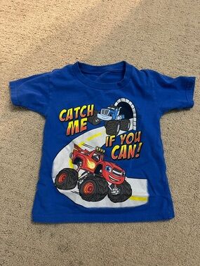 Blaze and the monster machines Blue Kids 'Catch Me If You Can' T-Shirt size 3t